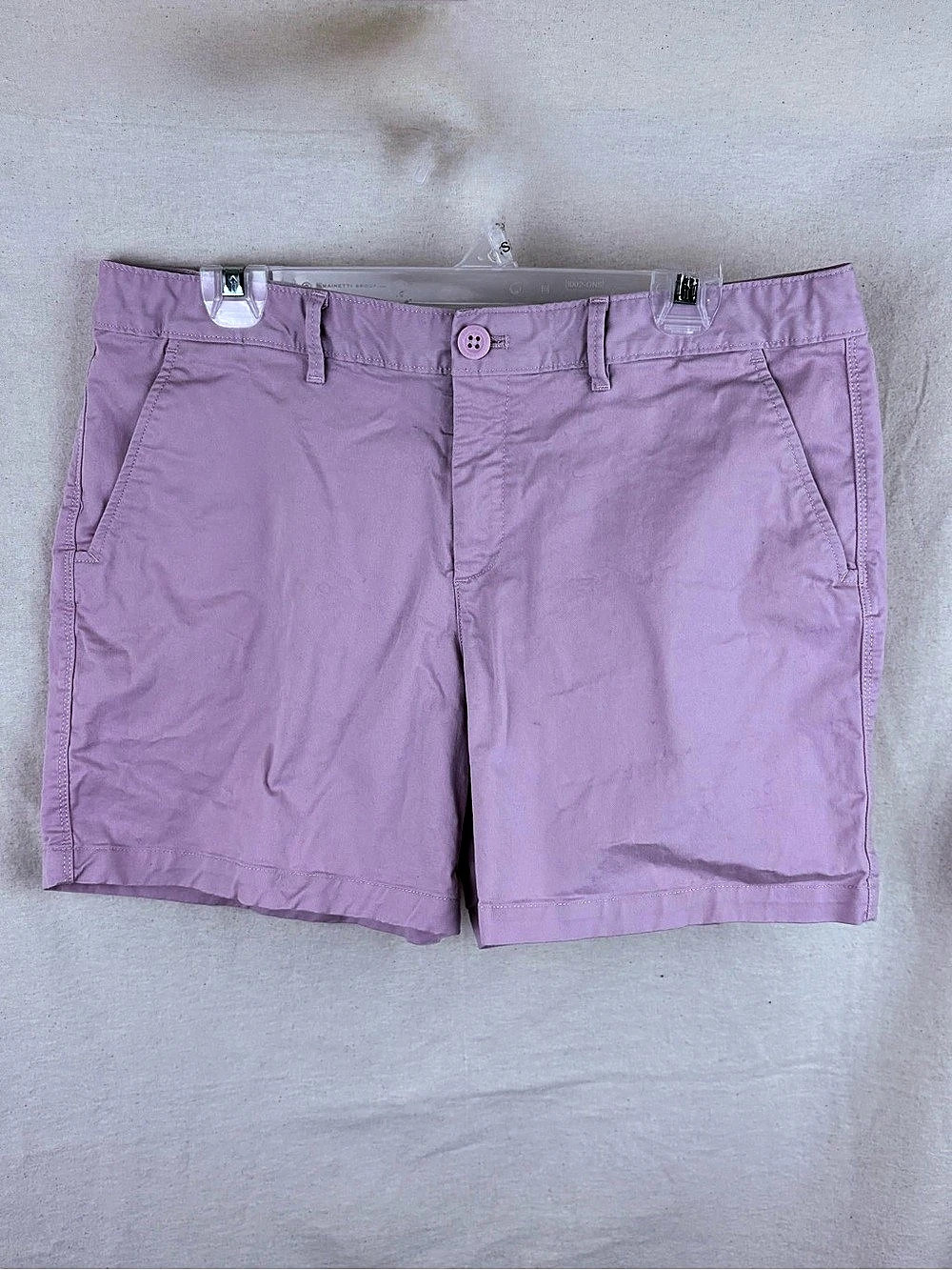Eddie Bauer Legendwash Stretch Boyfriend Midrise Short Bermuda Shorts Lavender